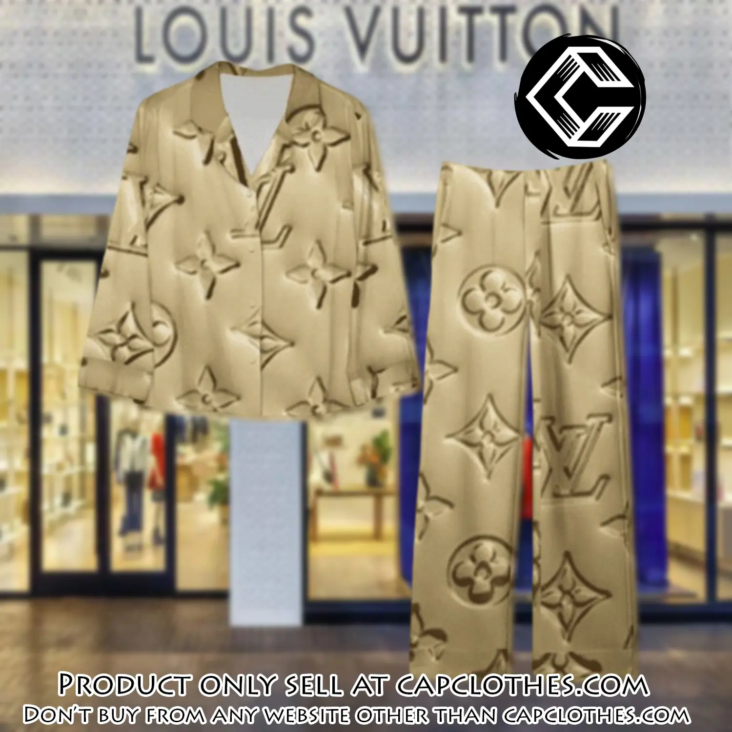 Trending luxury lv satin pajama set pjs1089 cc1725062